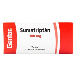 Sumatriptán 100 Mg Genfar X2 Tabletas