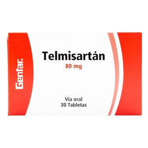 Telmisartan 80 Mg Genfar X30 Tabletas