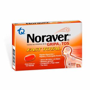 Noraver Gripa Y Tos Fast Total X6 Cápsulas