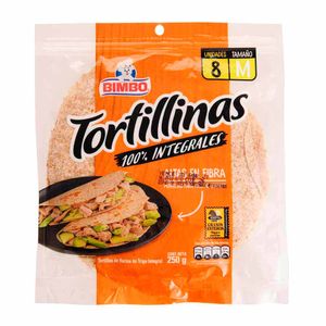 Tortilla Bimbo Integral Medianas 250 G X8 Unds