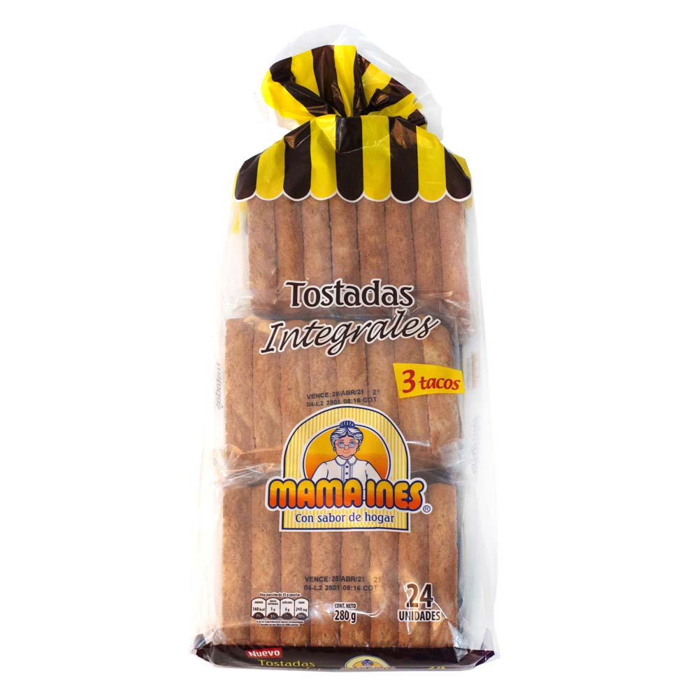 Ahorra en Tostada Mama Ines Integral 280 G X24 Unds - Olímpica