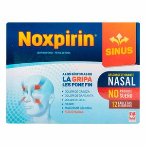 Noxpirin Sinus Alivia Síntomas De Gripa X12 Cápsulas