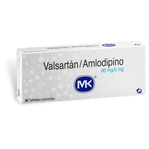 Valsartan/Amlodipino 80/5 Mg MK X3 Tabletas