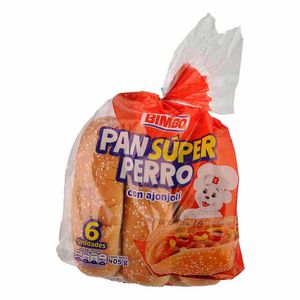 Pan Bimbo de Perro con Ajonjolí 405 G X6 Unds