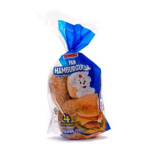 Pan Bimbo de Hamburguesa con Ajonjolí 210 G X4 Unds