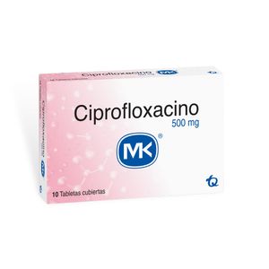 Ciprofloxacina 500 Mg MK X10 Tabletas