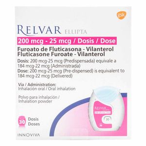 Relvar Elipta 200/25 Mcg Innoviva X30 Dosis