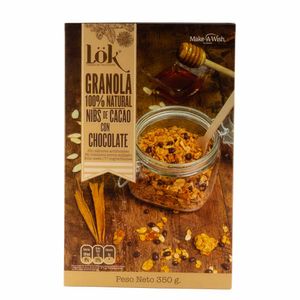 Granola Lok Nibs de Cacao con Chocolate 350 G