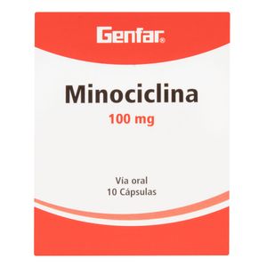 Minociclina 100 Mg Genfar X10 Cápsulas