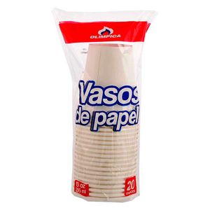 Vaso Olimpica Cartón 10 Oz X20 Unds