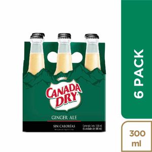 Soda Canada Dry Cero Ginger Ale 300 Ml X6 Unds