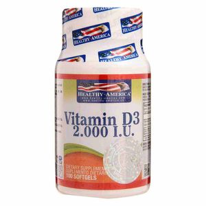 Vitamina D3 Healthy America 2000 UI Complex X100 Cápsulas