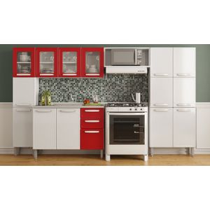 Mueble Superior De Cocina Evidence Plus Rojo 80X52,5X28,3