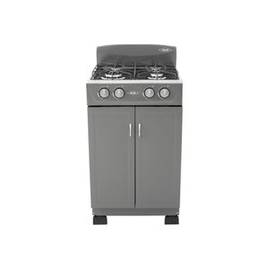Estufa de Piso Haceb Romero Gas Natural 4 Puestos Gris GAB T GN PL