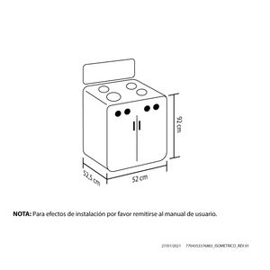 Estufa de Piso Haceb Romero Gas Natural 4 Puestos Gris GAB T GN PL