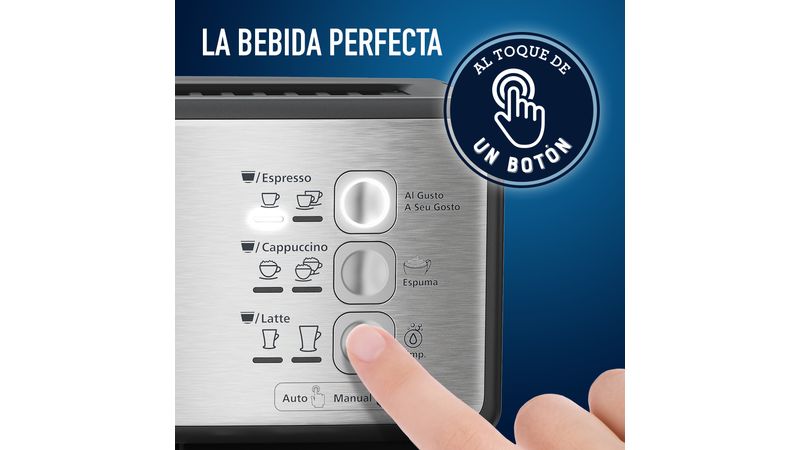 Cafetera Oster Automática de Espresso PrimaLatte Plateada