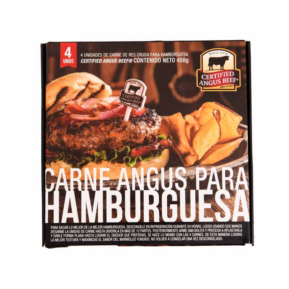 RES CARNE HAMBURGUESA CERTIFIED ANGUS BEEF 450 g - Olímpica