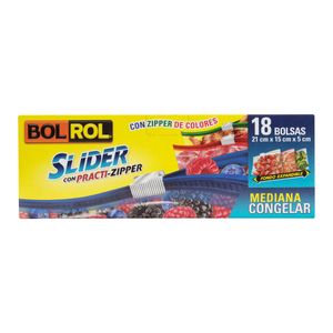 Bolsa Bol Rol Mediana Congelar Zipper X18 Unds