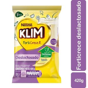 Alimento Lácteo Nestlé Klim Forticrece Deslactosada 420 G