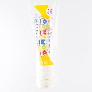 Vaso Domingo Blanco 12 Oz X25 Unds