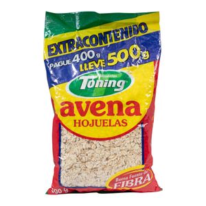 Avena Toning Hojuelas Fibra 400 G + Gratis 100 G