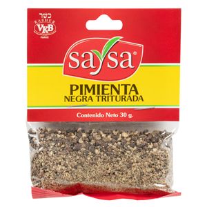 Condimento Saysa Pimienta Negra Triturada 30 G