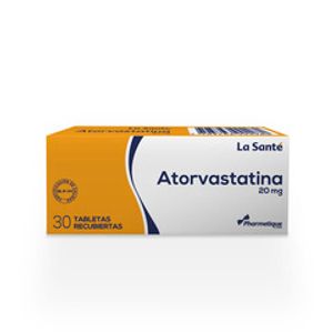 Atorvastatina 20 Mg X30 Tabletas