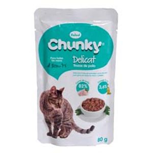 Alimento de Gato Chunky Delicat Trozo Pollo 80g