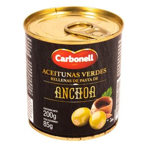 Aceitunas Carbonell Verdes Rellenas De Pasta De Anchoa 200 G