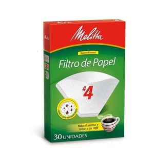 Filtro De Papel Melitta Nº4 Para Tú Café X30 Unds