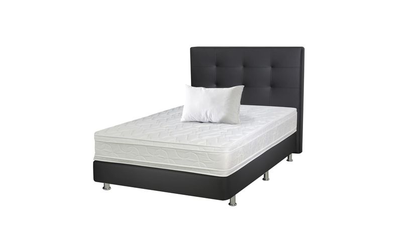 Combo Italia Colchon + Espal + Base Cama King Blanco Ekonomodo - Olímpica