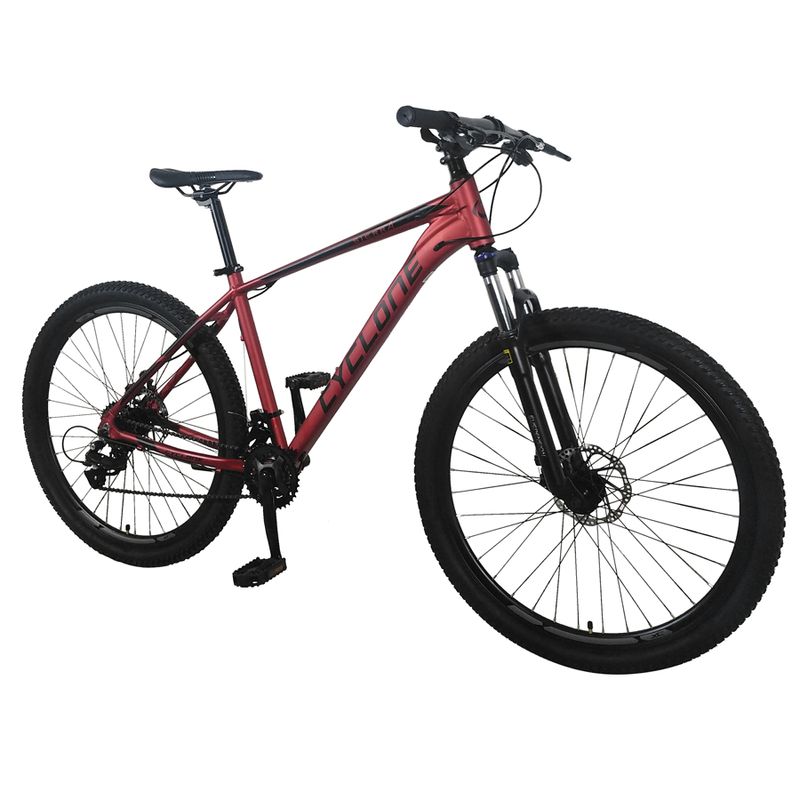 BICICLETA CYCLONE SIERRA 27,5" MTB HOMBRE, ROJO, SISTEMA MECÁNICO ...