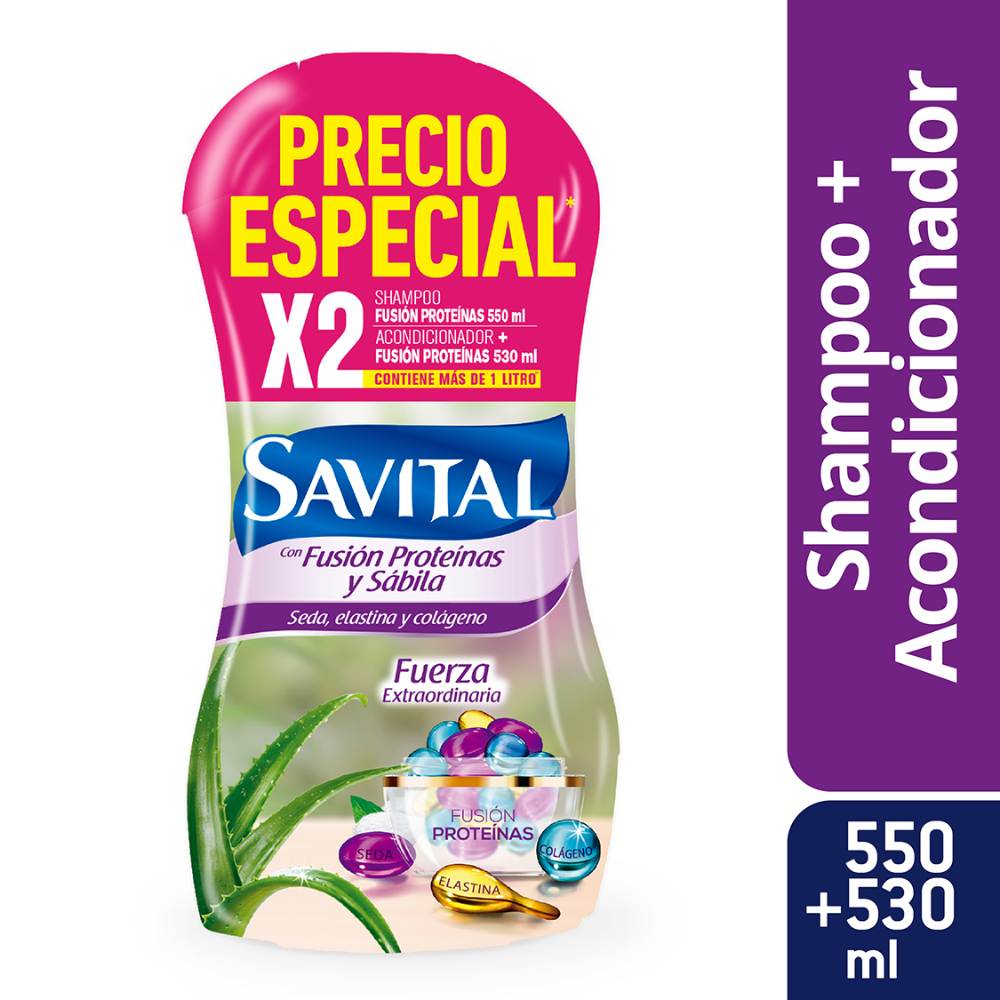 Compra Shampoo y Acondicionador Savital en Descuento Olímpica