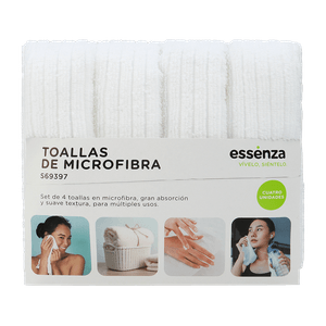 Toallas Microfibra Multiusos Set X 4