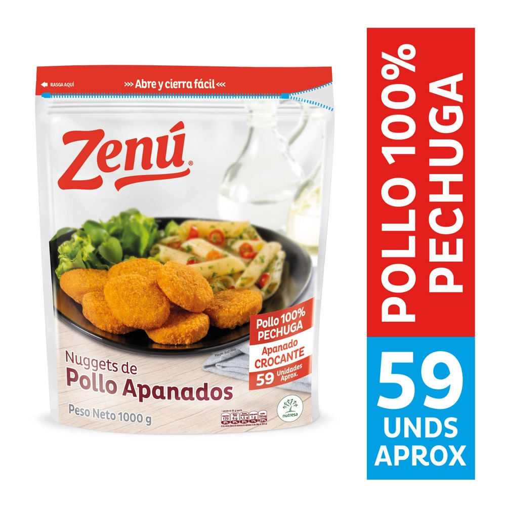 Nuggets de Pollo Apanado marca Zenú x 1Kg en Promoción - Olímpica