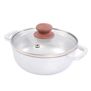 Caldero Universal con Tapa de Vidrio Antiadherente de Aluminio 14 Cm