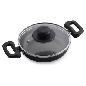 Cacerola Universal Aliada Asas Tapa de Vidrio Aluminio 14 Cm