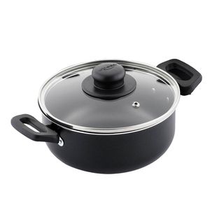 Olla Universal Aliada con Asas Tapa de Vidrio Antiadherente de Aluminio 16 Cm