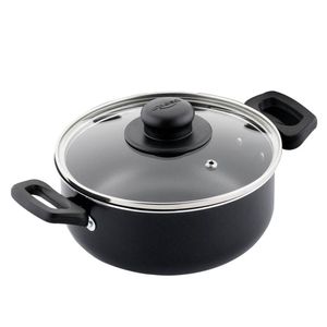 Olla Universal Aliada con Asas Tapa de Vidrio Antiadherente de Aluminio 20 Cm