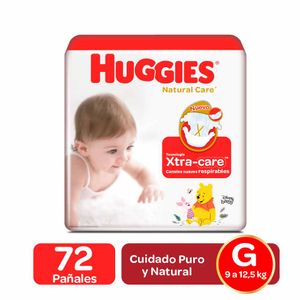 Pañales Huggies Natural Care G X72 Unds