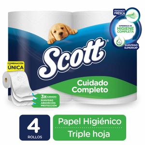 Papel Higienico Scott Triple Hojas 25 M X4 Unds