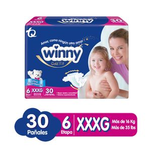 Pañales Winny Gold Fit Etapa 6 X30 Unds