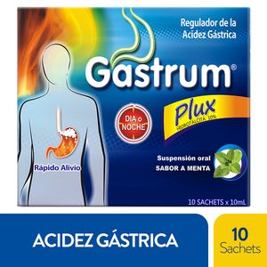 Gastrum Plux Menta Acidez Gástrica X10 Sachets