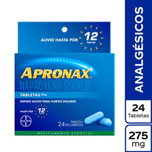 Apronax® 275 mg Naproxeno Sodico Caja x 24 tab - BLISTER