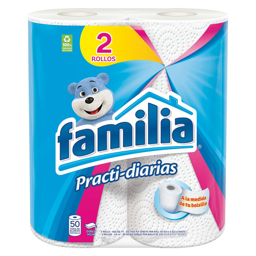 Toallas de Cocina Familia PractiPlus X 50 Hojas: 60285 Cuidate en familia