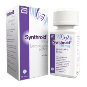 SYNTHROID 150 MCG FRASCO X 90 TABLETAS
