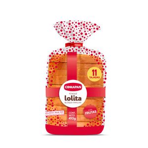 Ponqué Lolita Comapan Frutas Bloque Familiar 410 G