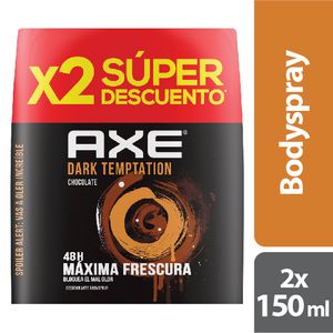 Desodorante Axe Body Sray Dark Temptation 150 ML X2 Unds