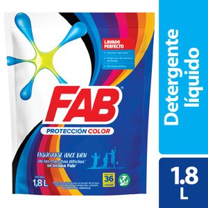 Detergente Líquido Fab Protección Color Doypack 1800 Ml