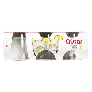 Set de Vasos Cristar Rocks Oasis X6 Unds